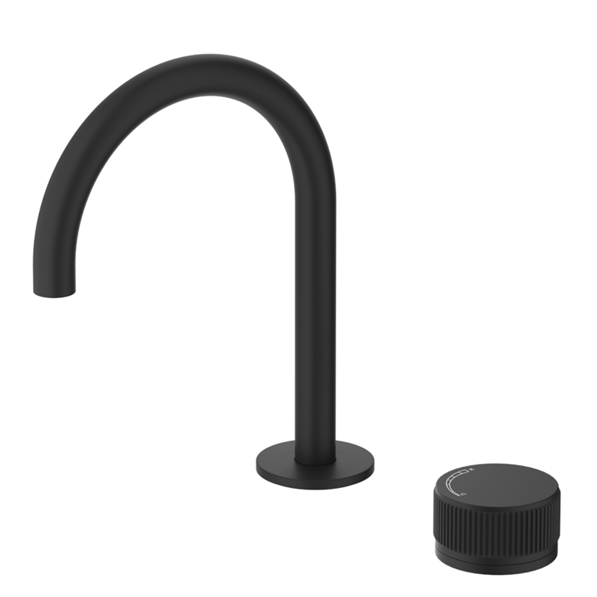 Mica Fluted Gooseneck Hob Basin Mixer Set
