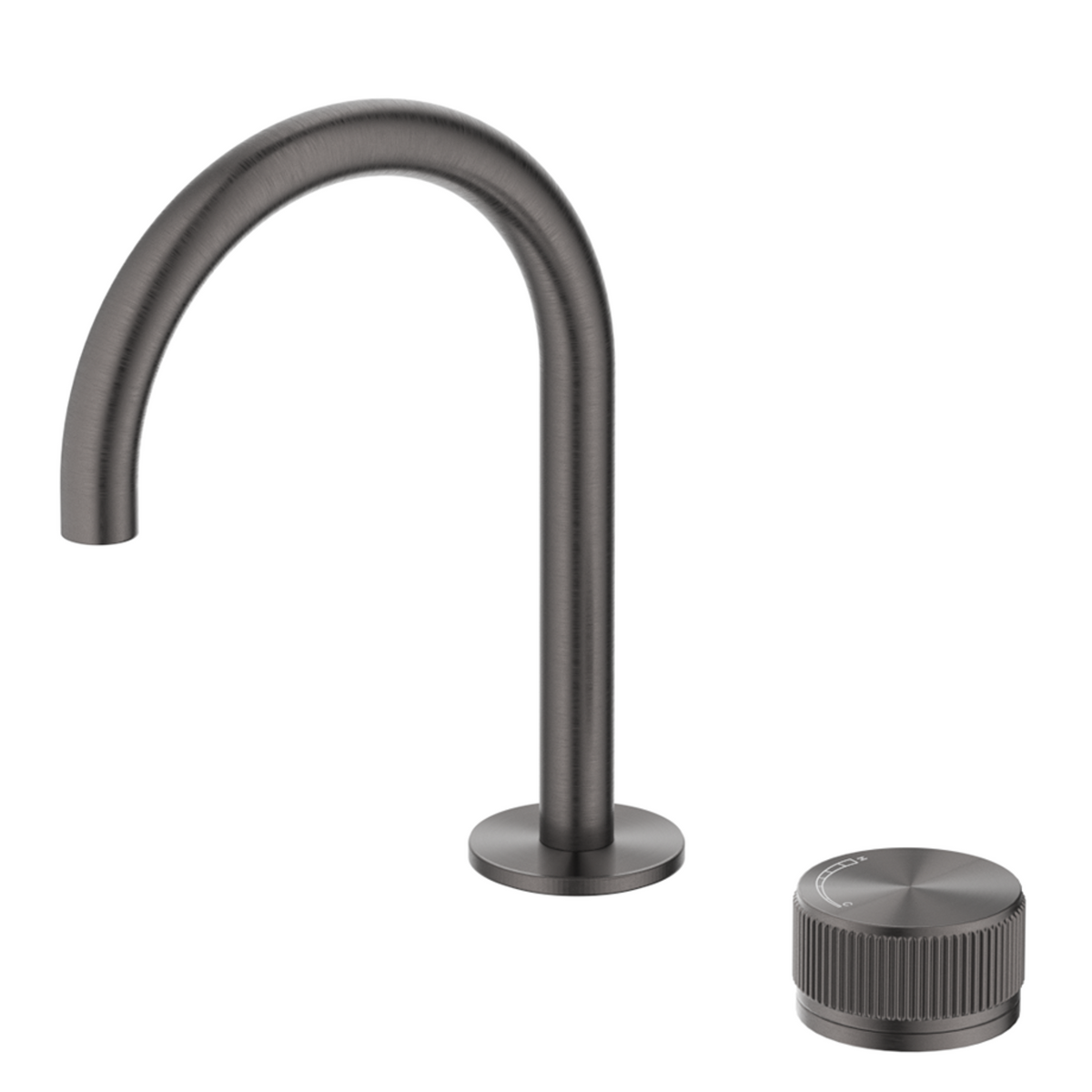 Mica Fluted Gooseneck Hob Basin Mixer Set