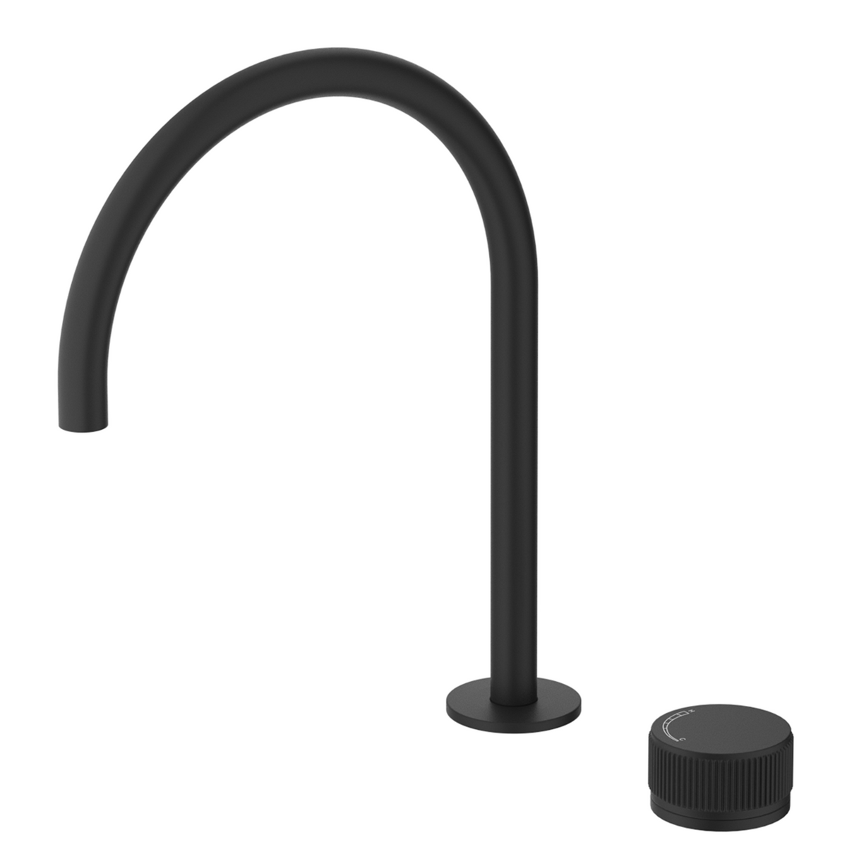 Mica fluted gooseneck hob sink/basin mixer set