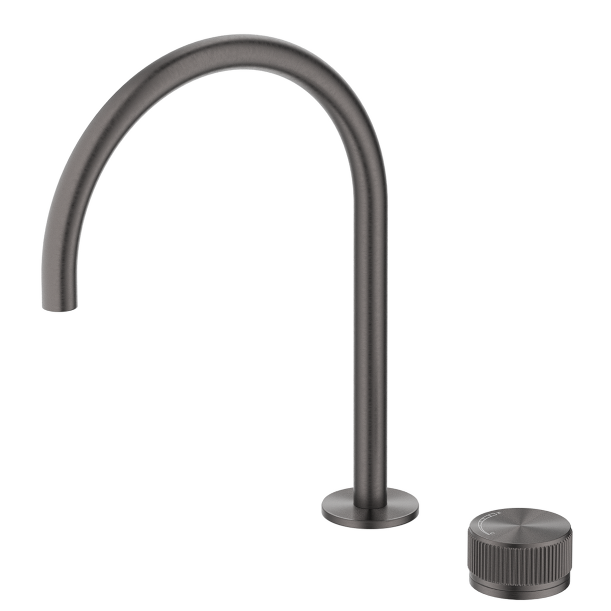 Mica fluted gooseneck hob sink/basin mixer set