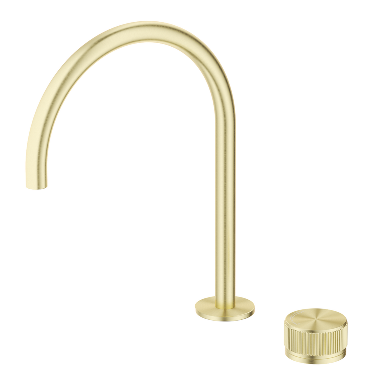 Mica fluted gooseneck hob sink/basin mixer set