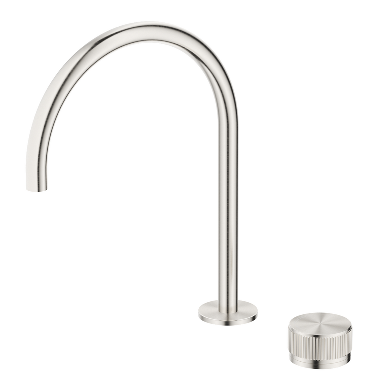Mica fluted gooseneck hob sink/basin mixer set