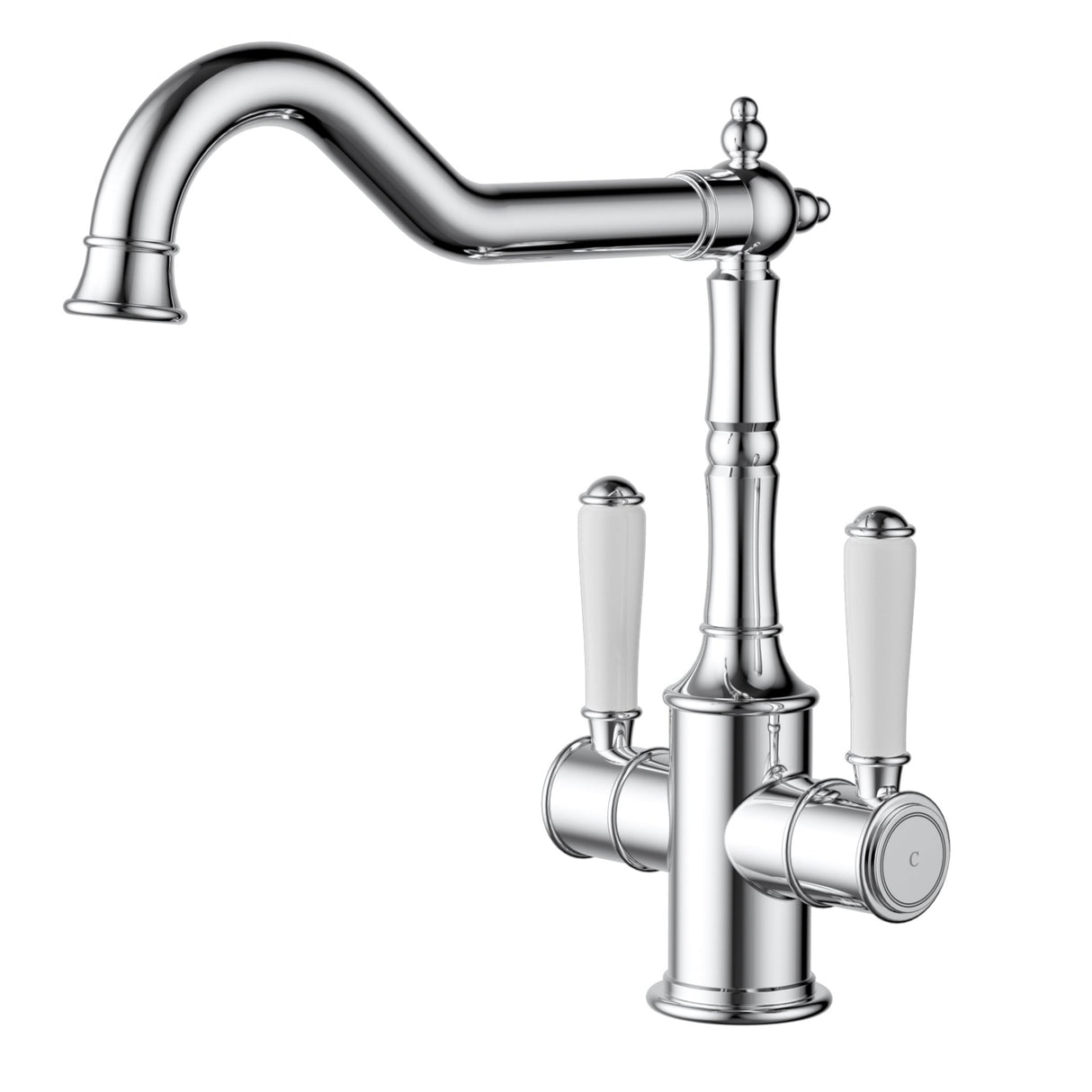 Clasico Twin Handle Sink mixer Ceramic Handle - Chrome