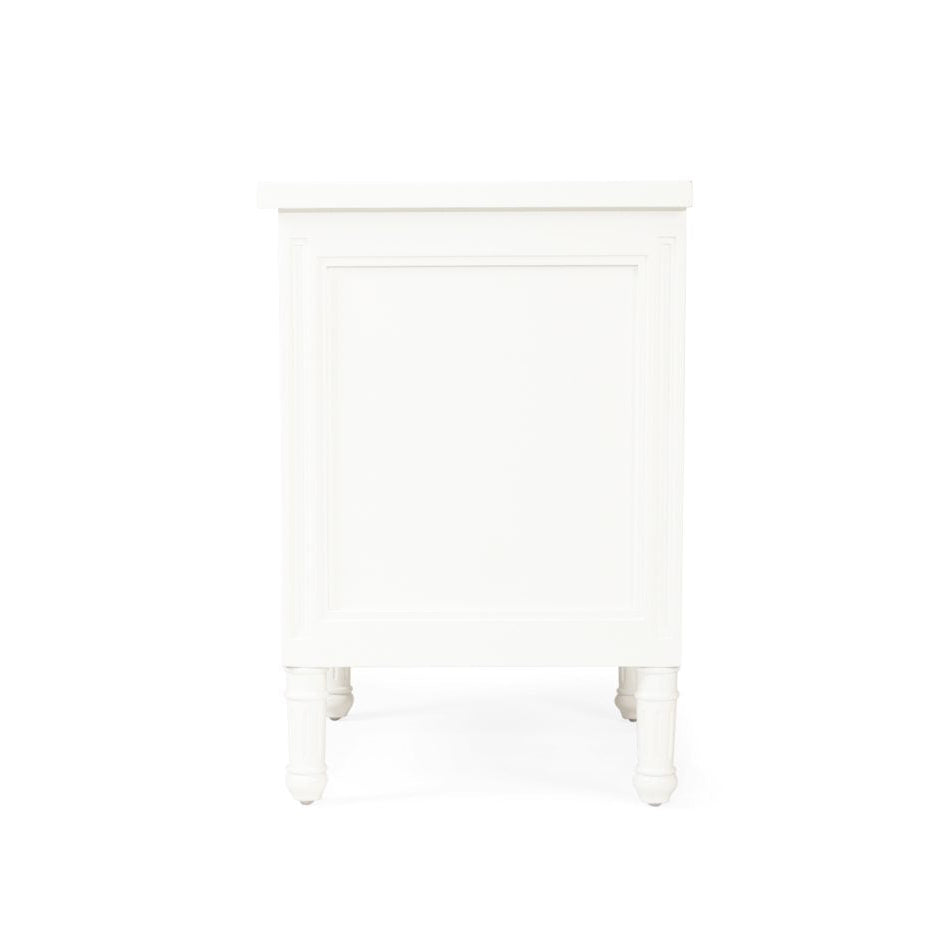 Hampton Cane Bedside Table – 3 Drawer – Whitley - 0.57m