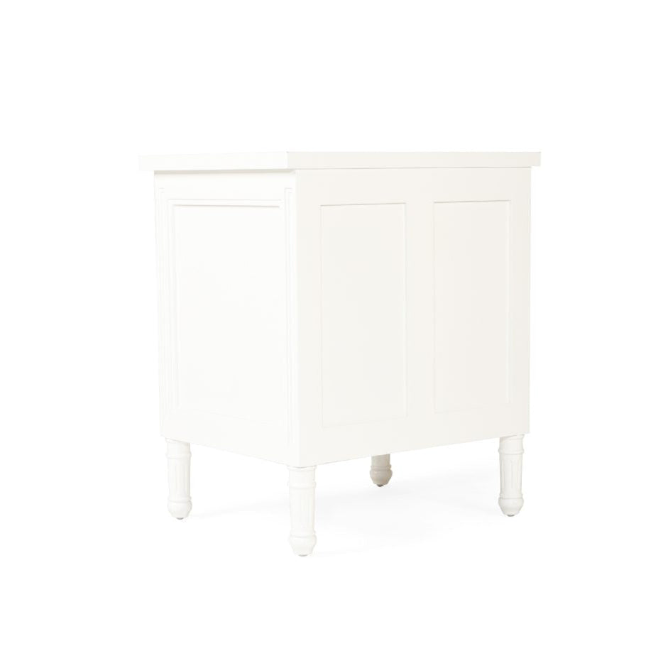 Hampton Cane Bedside Table – 3 Drawer – Whitley - 0.57m