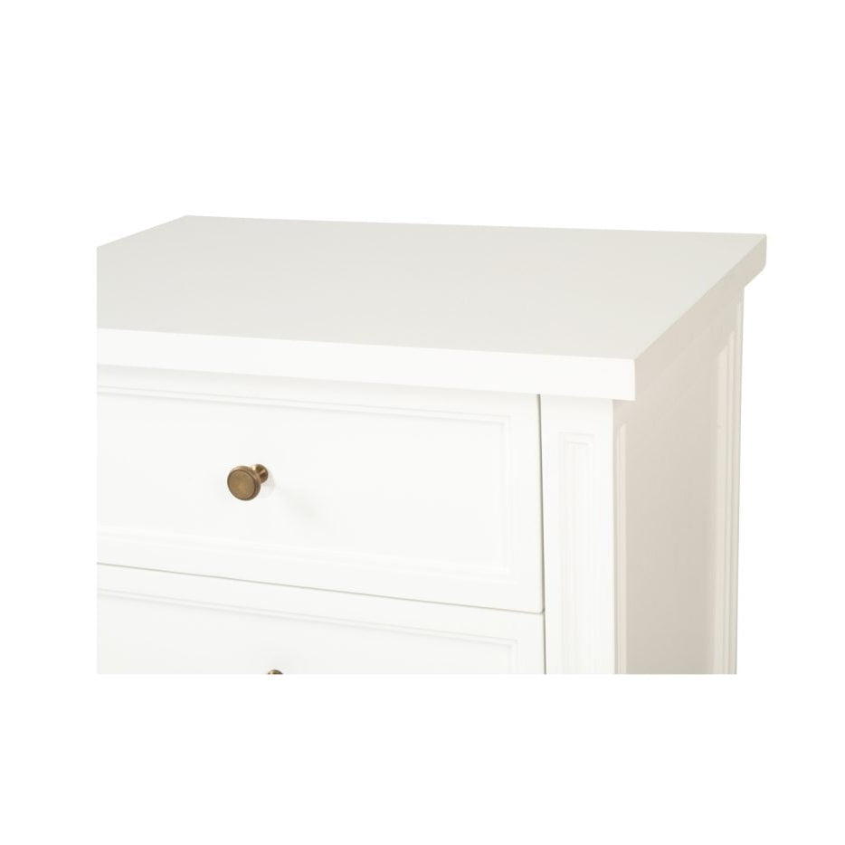 Hampton Cane Bedside Table – 3 Drawer – Whitley - 0.57m
