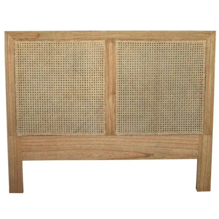 Hampton Cane Cedar Bedhead – Queen Size – Weathered Oak - 1.3m
