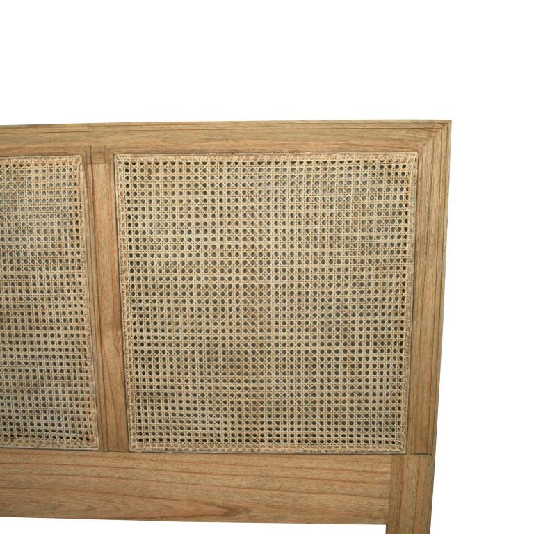 Hampton Cane Cedar Bedhead – Queen Size – Weathered Oak - 1.3m