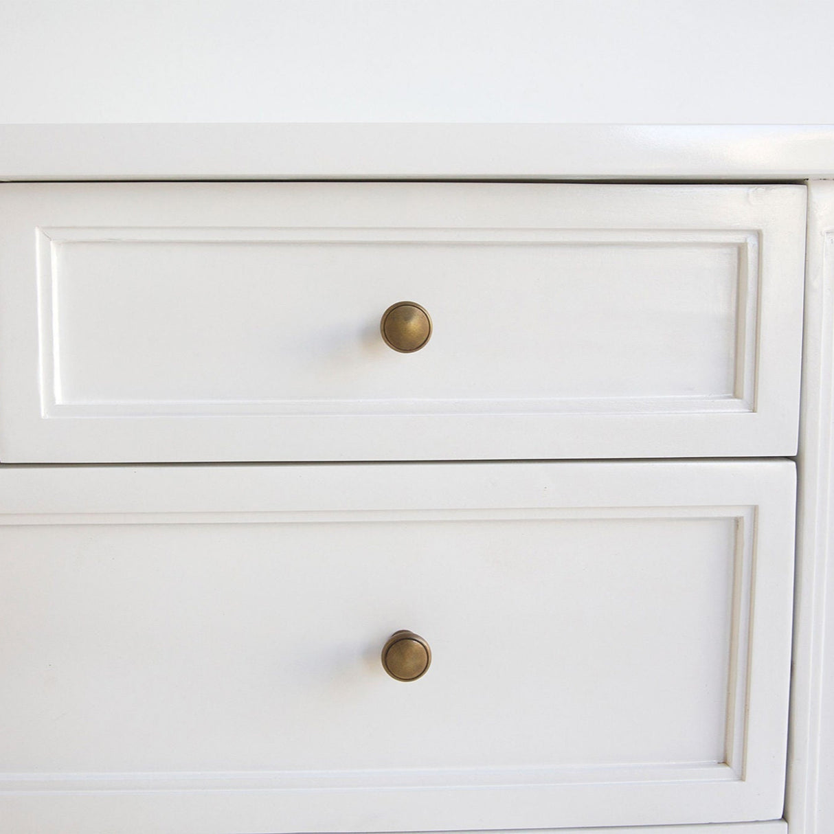 Hampton Solid Mahogan Dresser – 5 Drawer - 1.0m - White