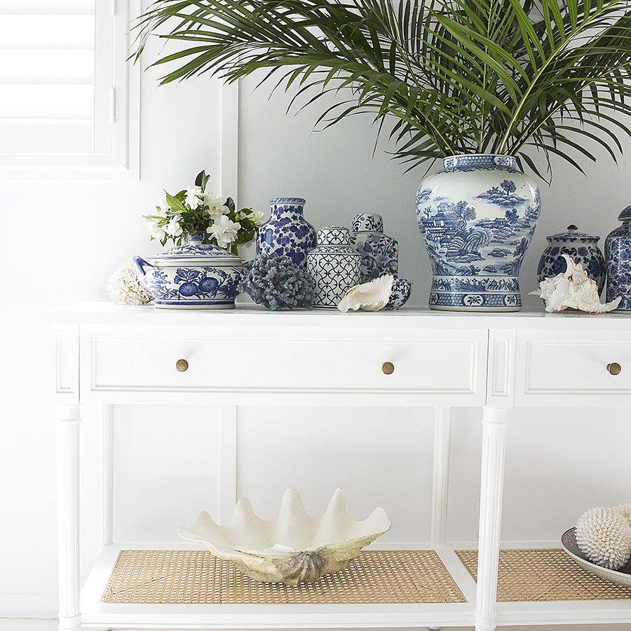 Hampton Wide Console Table – White – 1.85m