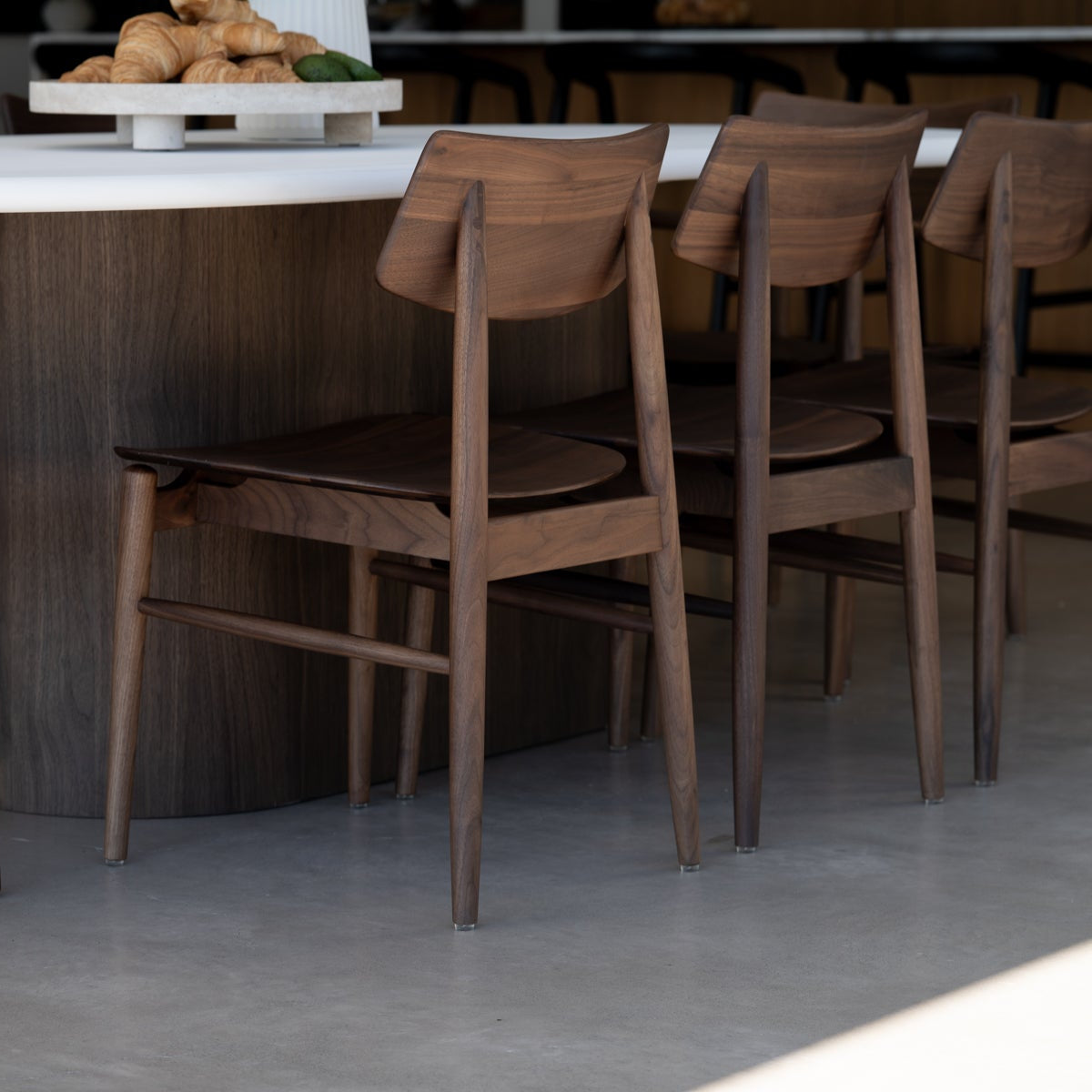 Harlow Black American Walnut Dining Chair – Walnut with Timber Seat