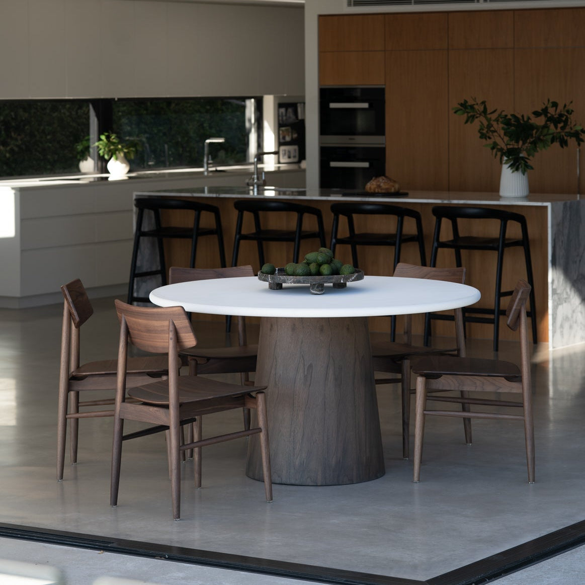 Harlow Black American Walnut Dining Chair – Walnut with Timber Seat