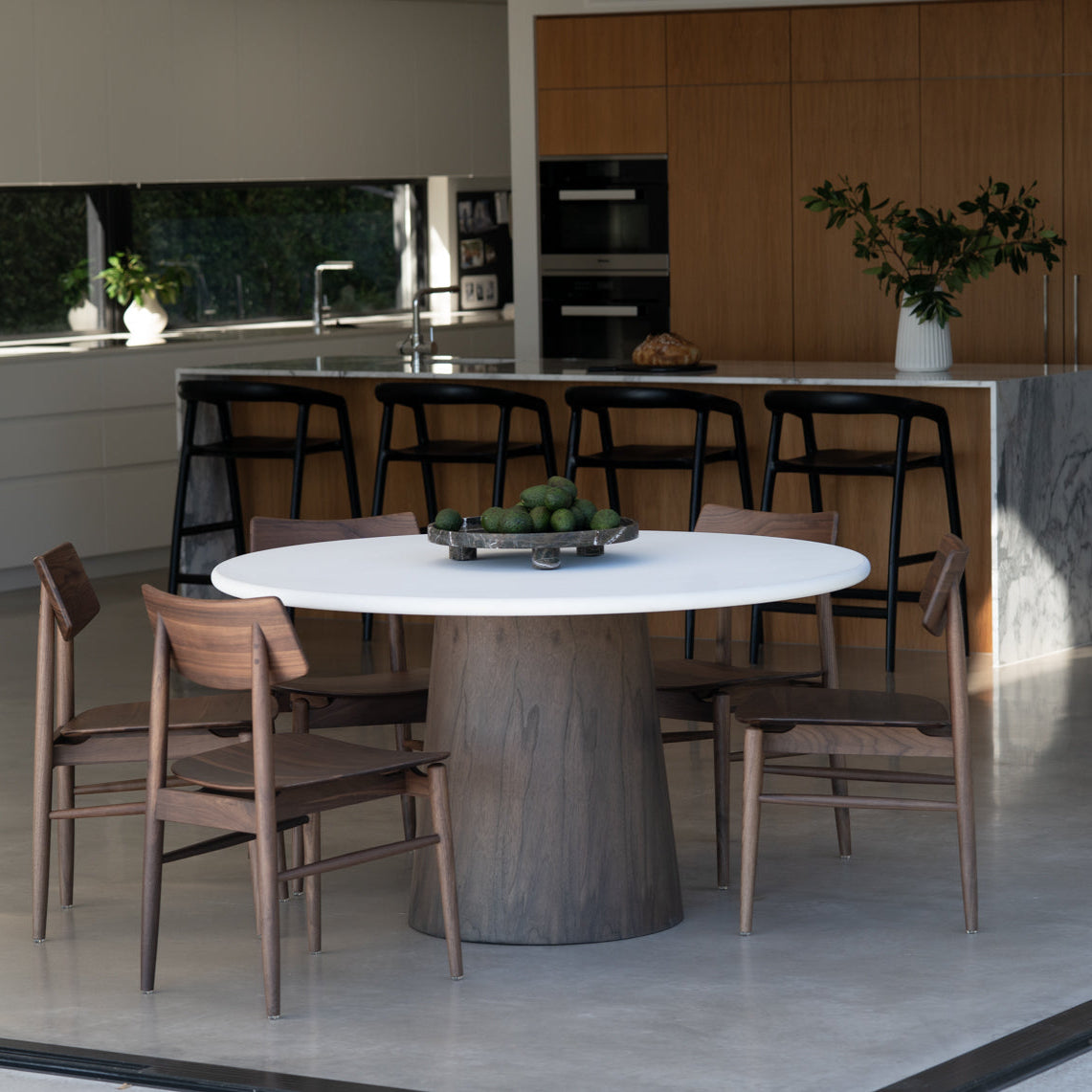 Harlow Black American Walnut Dining Chair – Walnut with Timber Seat