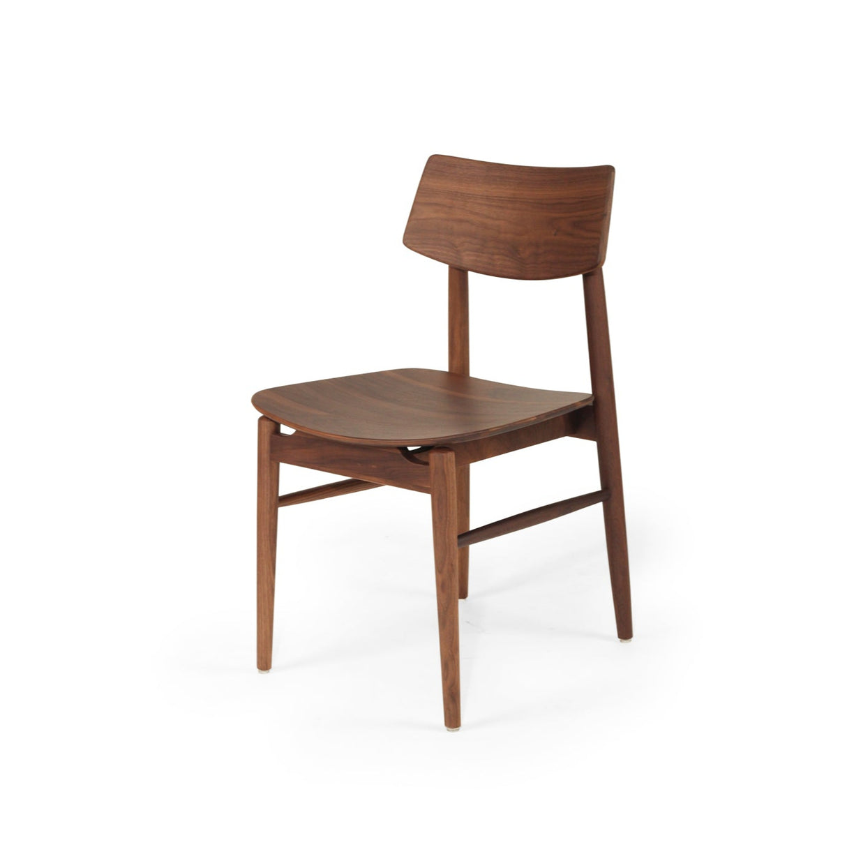 Harlow Black American Walnut Dining Chair – Walnut with Timber Seat