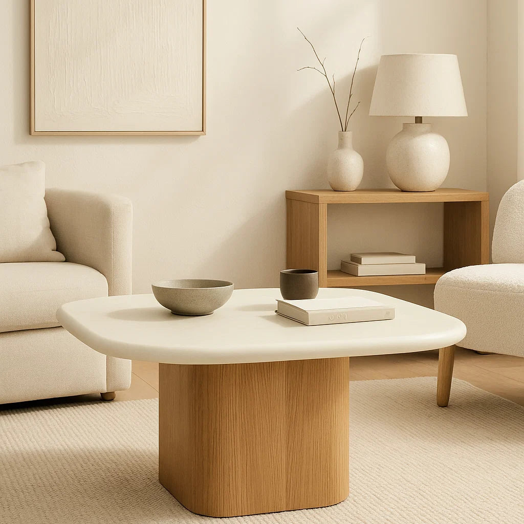 Harlow Oak veneer Oval Coffee Table – 1.5m – Natural Oak Base
