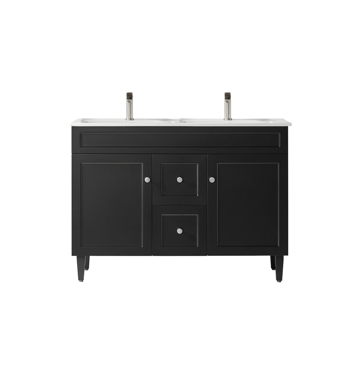 Harrington Floor PVC Cabinet Vanity 1200mm (Matte Black) (Double Bowl)