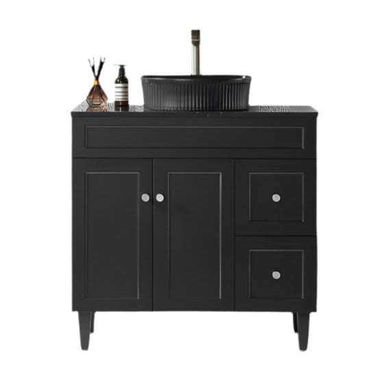 Harrington Freestanding PVC Vanity 900mm (Matte Black)