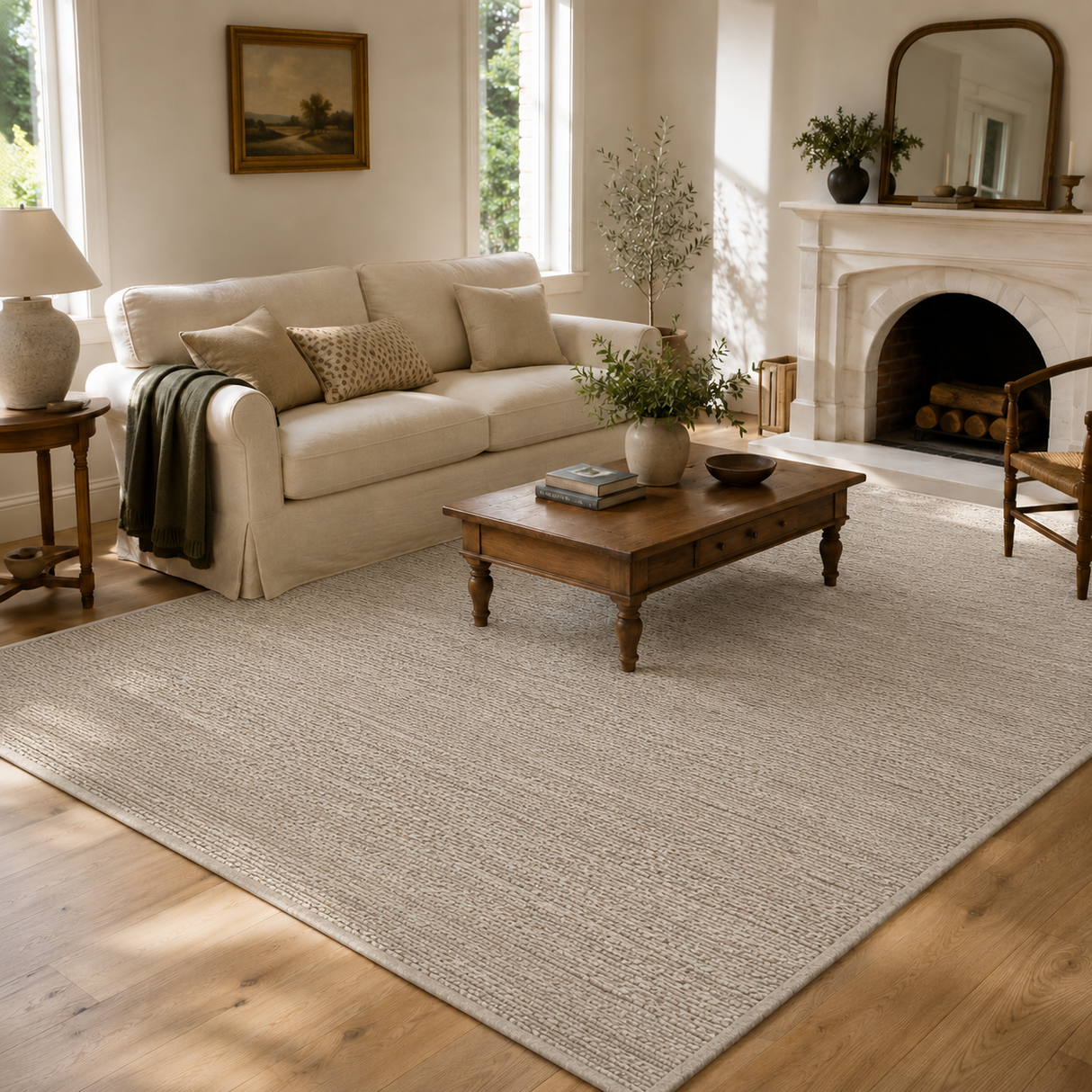 Harvest 801 Natural Wool Viscose Rug
