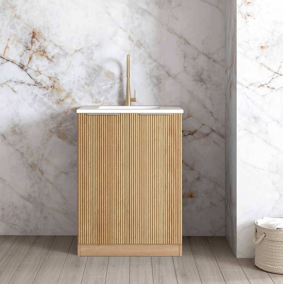 Havana Fluted Woodland Oak Mini 650 Laundry Kit