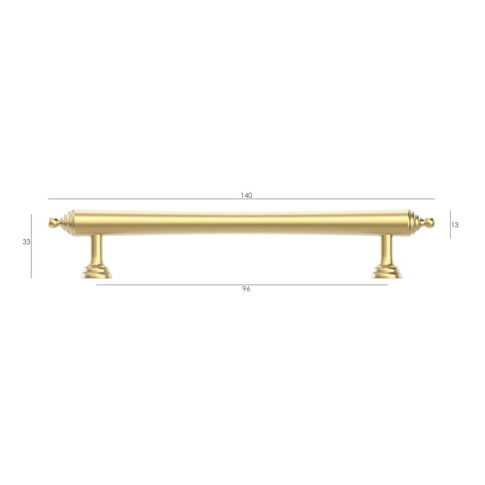 Heirloom - Brushed Brass Handle (Premium Solid Brass Construction)