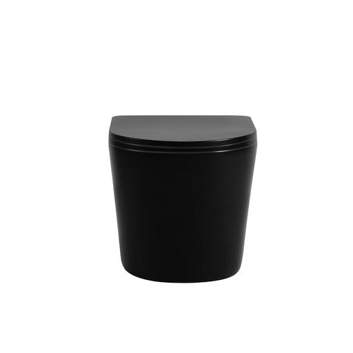 Avis Matte Black Rimless Wall Hung Matte Black Toilet