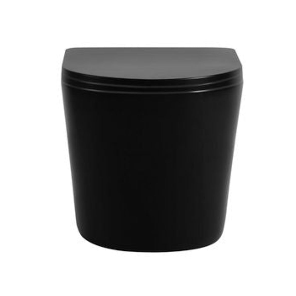 Avis Matte Black Rimless Wall Hung Matte Black Toilet