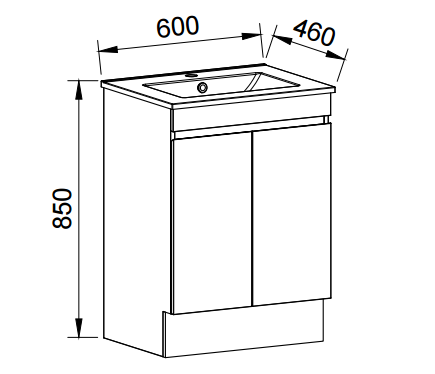 Timberline INDIANA Floor Standing Vanity (All Sizes)