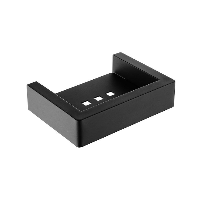 IVANO Series Square Soap Dish Holder - Black