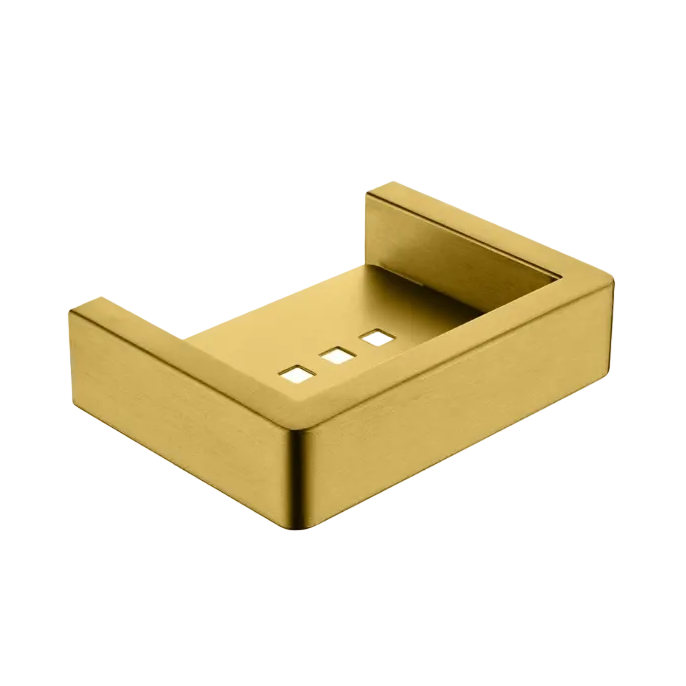 IVANO Series Square Soap Dish Holder - Brushed Brass