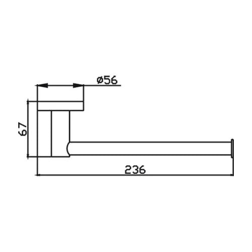 Ideal Hand Towel Rail (Black)