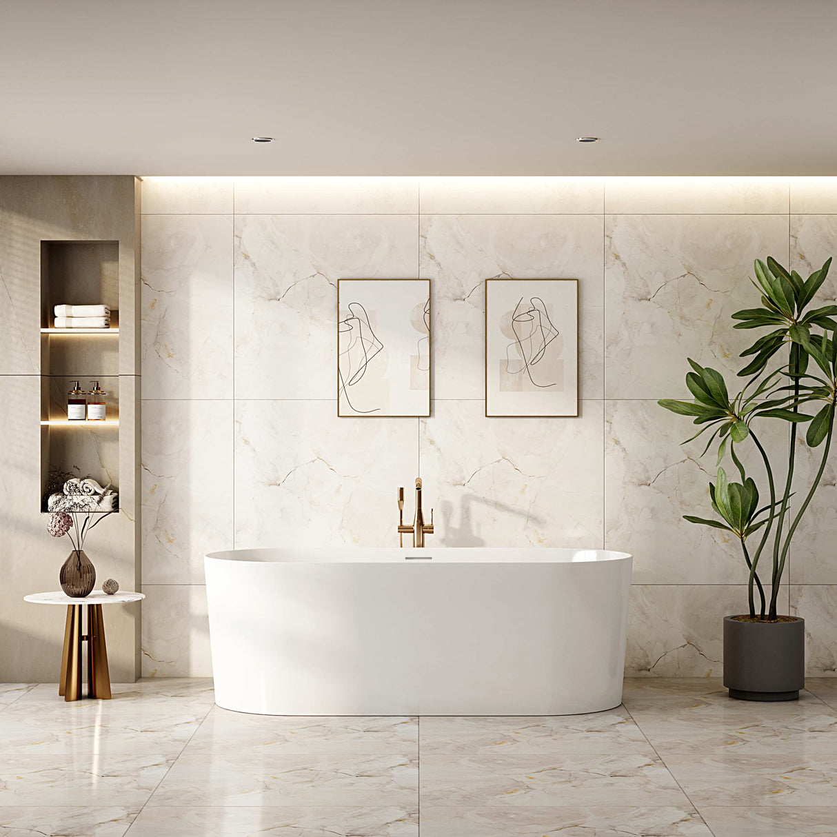 Iseo Ultra-Thin Freestanding Bath (1300/1400/1500/1600/1700mm)