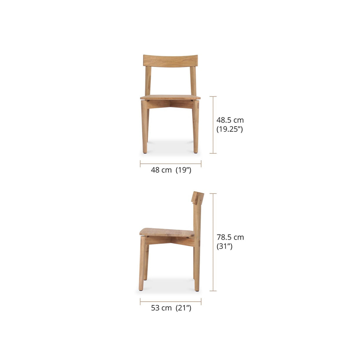 Judson Solid Teak Dining Chair- Natural