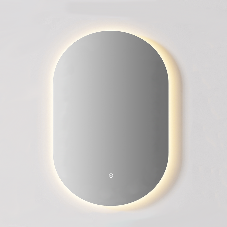 Verona LED Oval Frameless Backlit Mirror With Demister (600x900mm)