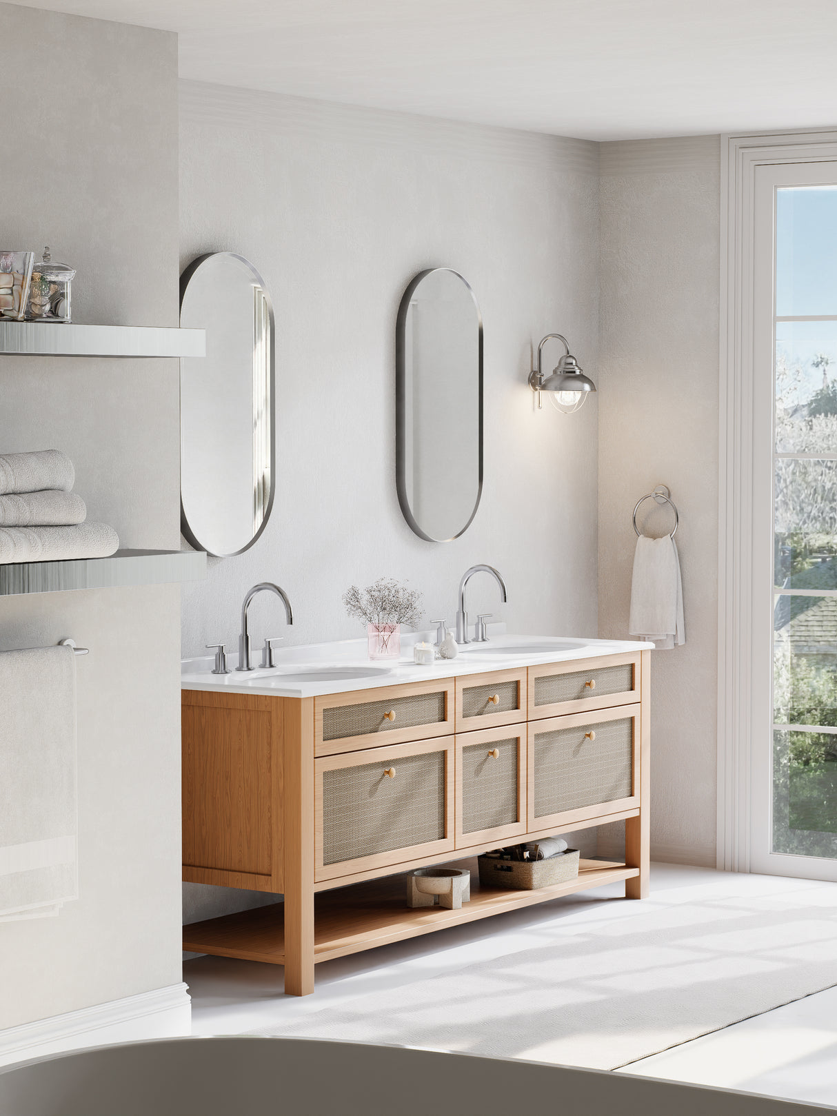Firenze Oval LED Frosted Mirror (450x900mm)
