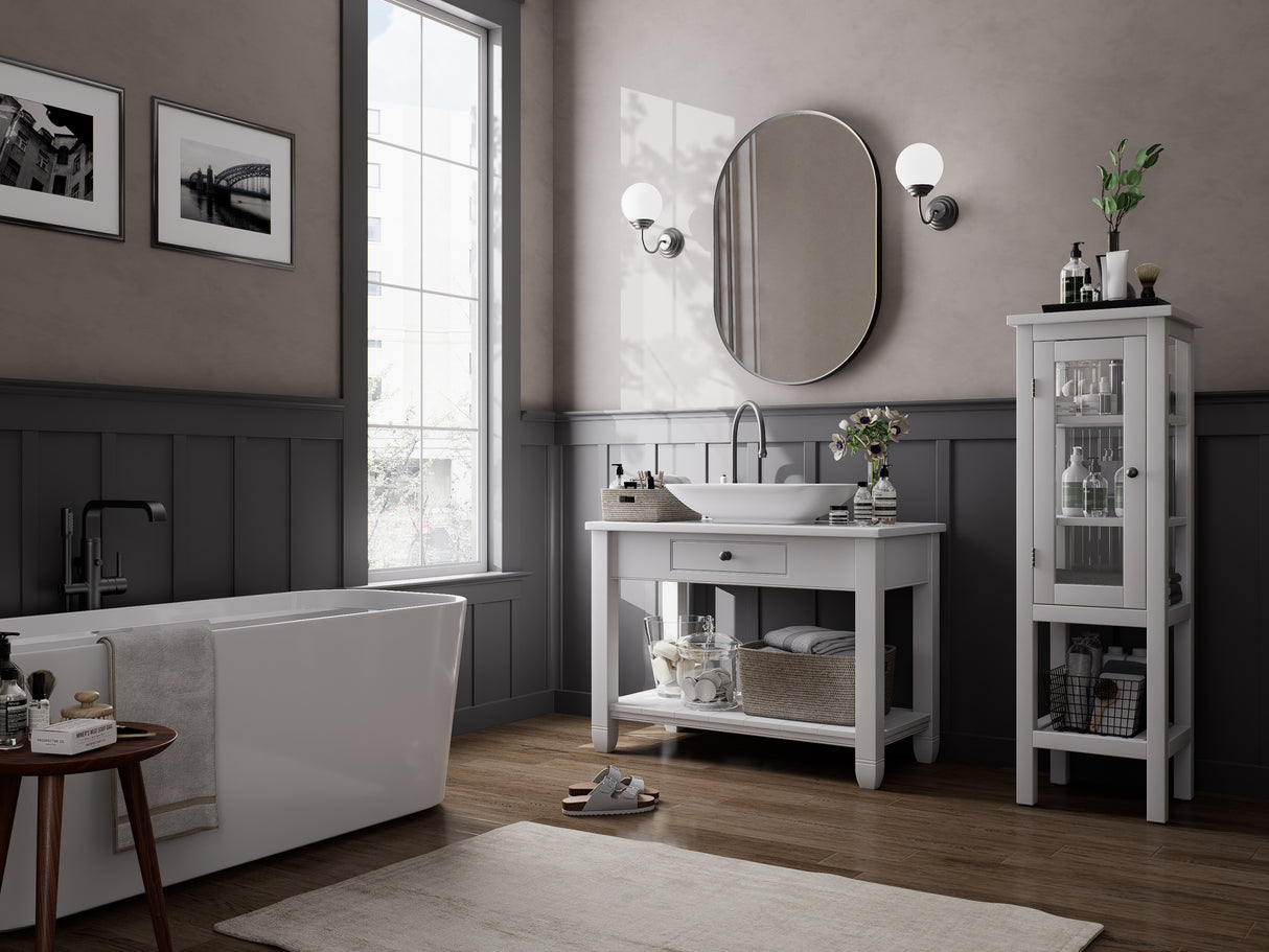 Firenze Oval Front-Lit LED Frosted Mirror (600x900mm)