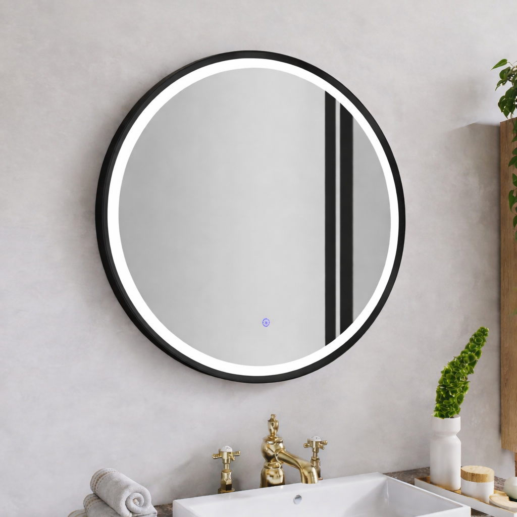 Firenze Round Front-Lit LED Frosted Mirror (800x800mm)