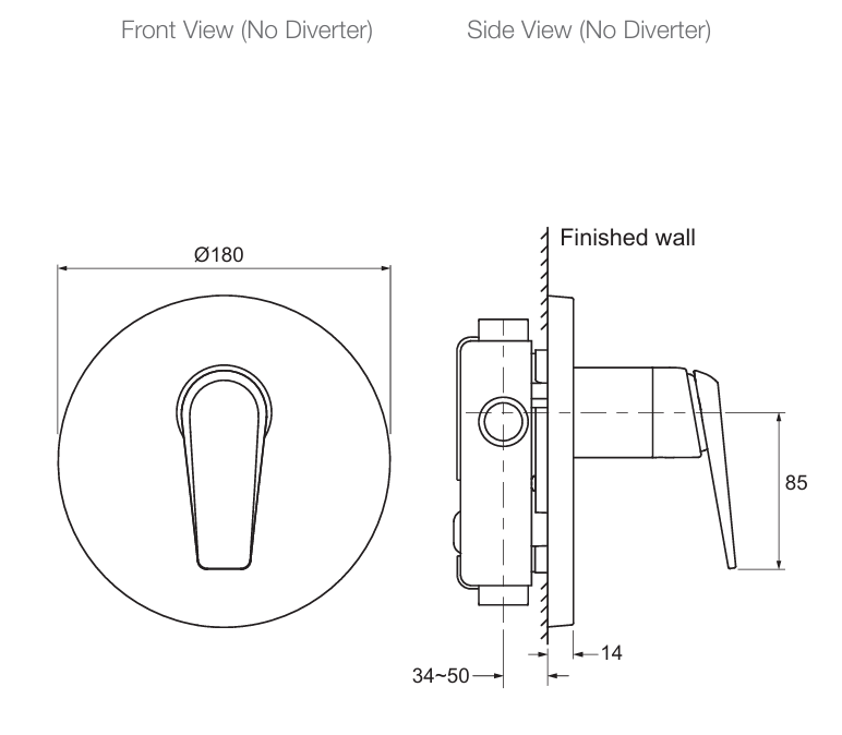 KOHLER Avid Shower/Bath Mixer Polished Chrome