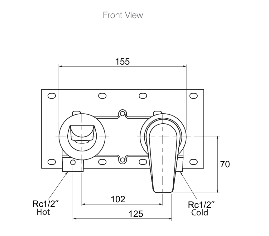 KOHLER Avid Wall Mount Basin Set Polished Chrome