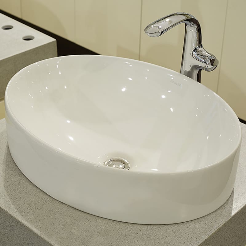 KOHLER Chalice Oval Vessel Basin Overflow