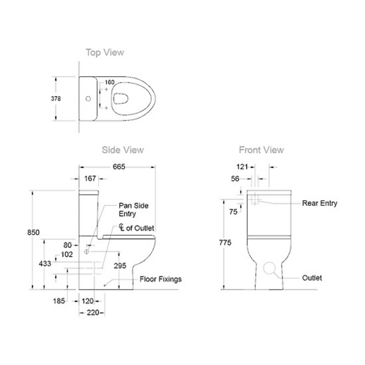 KOHLER Dual Side Entry Toilet Suite