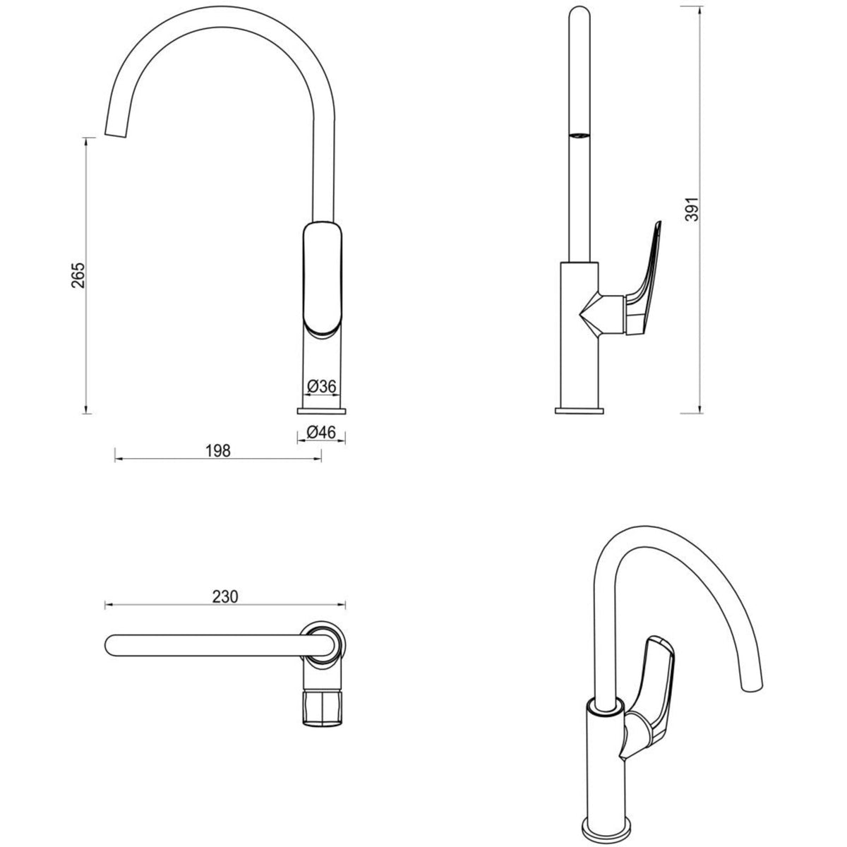 Kaza Sink Mixer