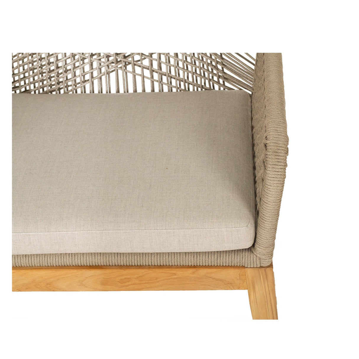 Keaton Largo Outpost Teak Dining Chair - Light Grey - 0.68m