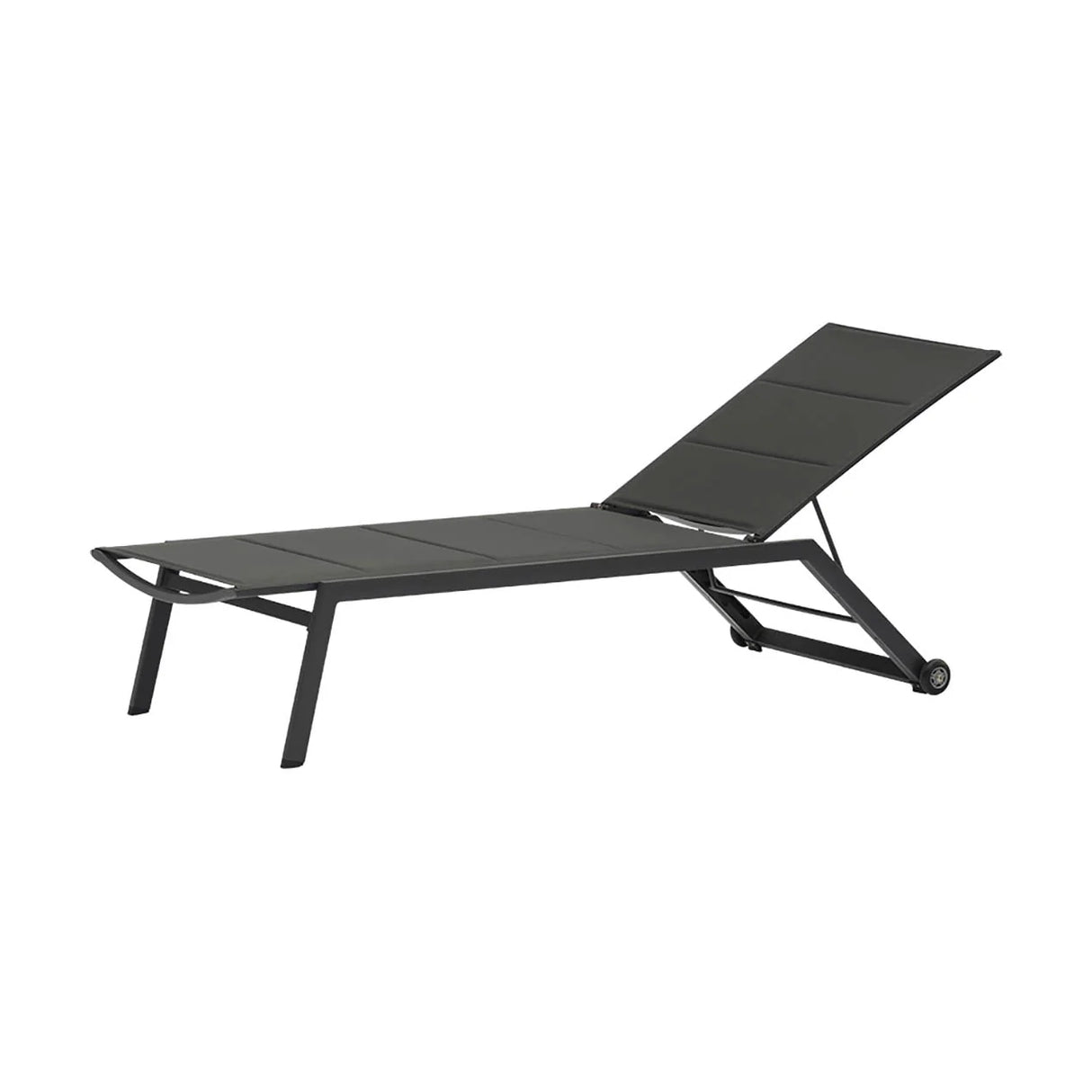 Kent Outdoor Aluminium Sun Lounger in Charcoal/White