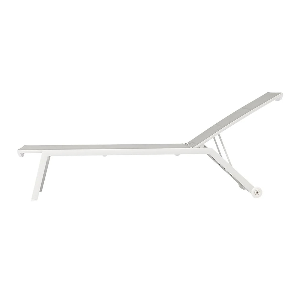 Kent Outdoor Aluminium Sun Lounger in Charcoal/White