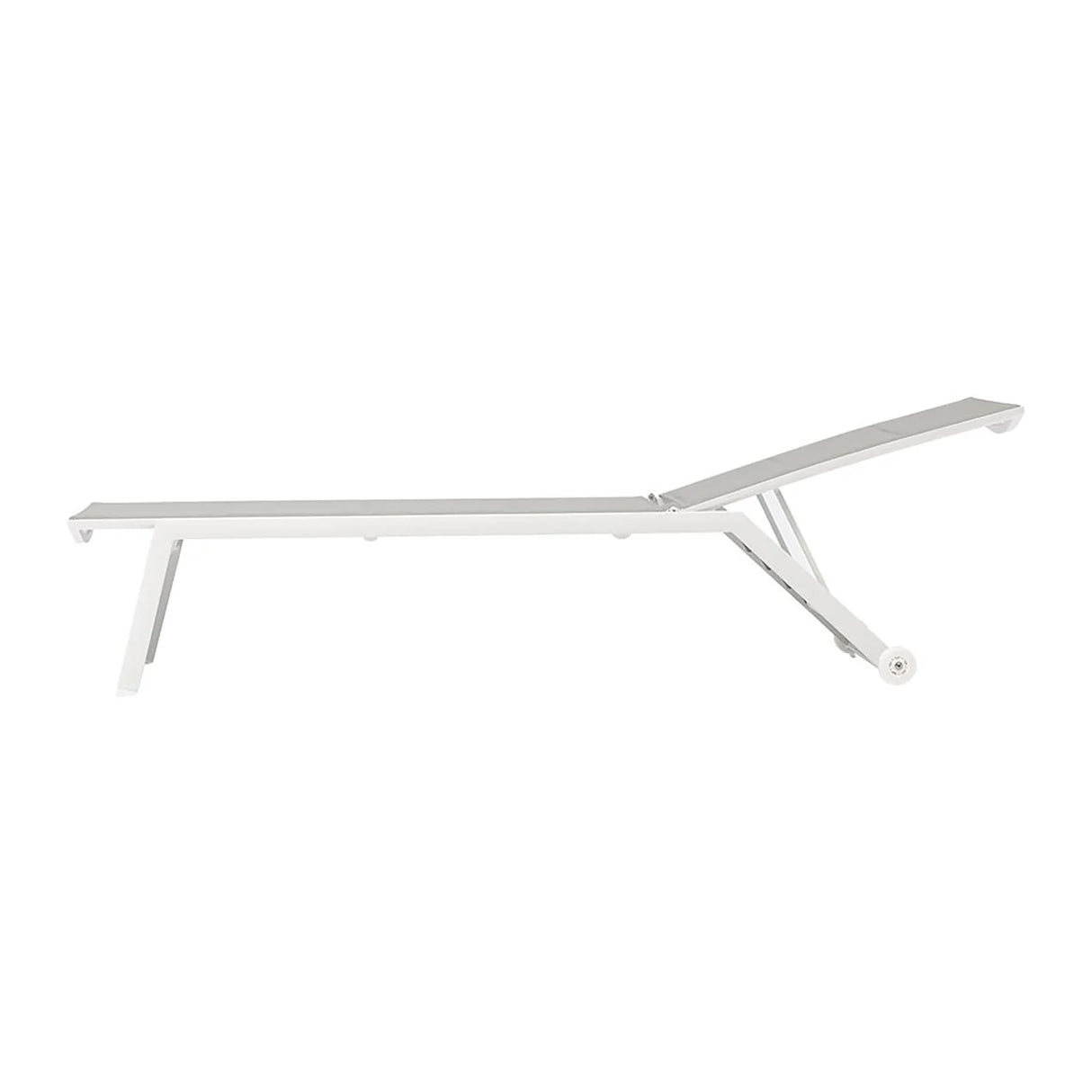 Kent Outdoor Aluminium Sun Lounger in Charcoal/White
