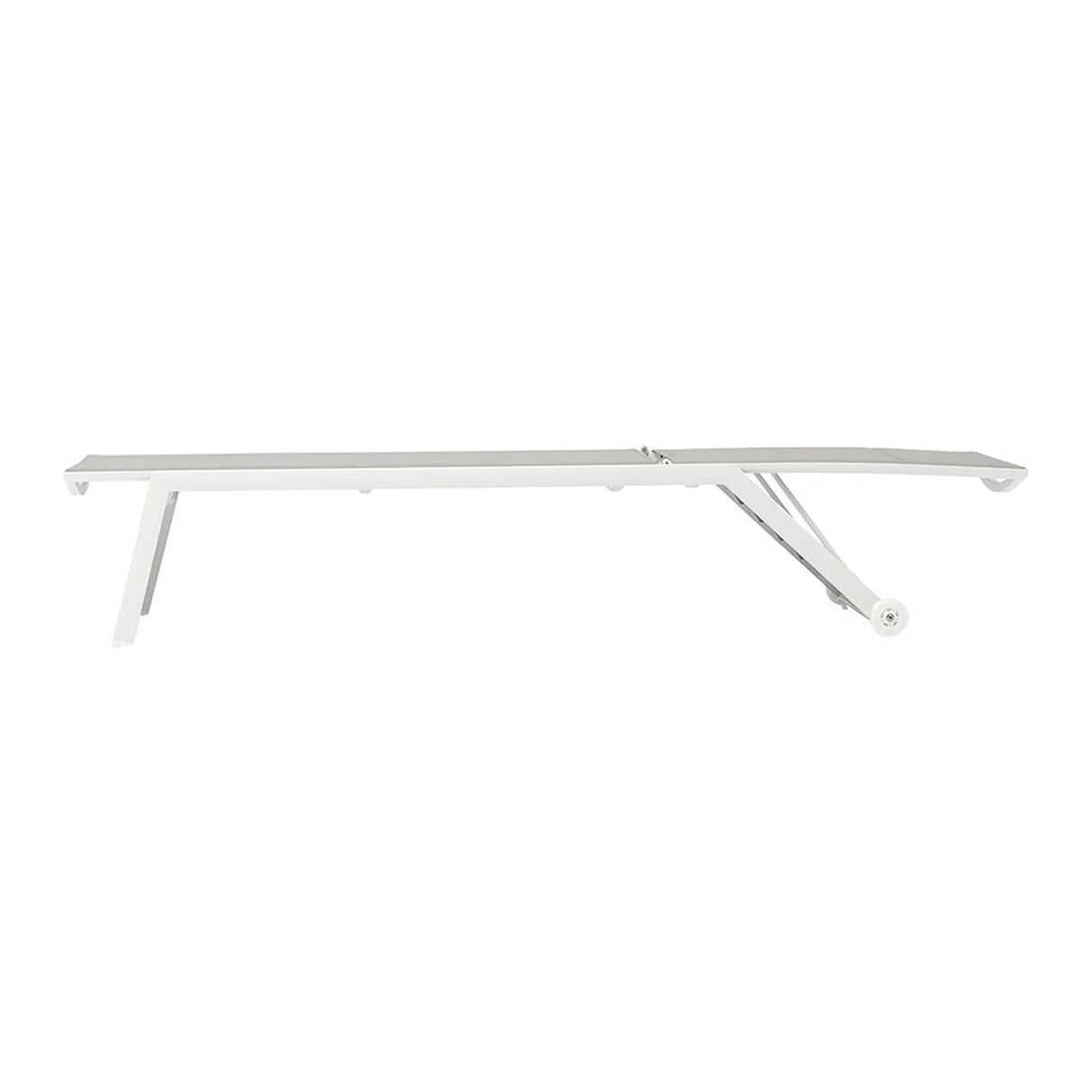 Kent Outdoor Aluminium Sun Lounger in Charcoal/White
