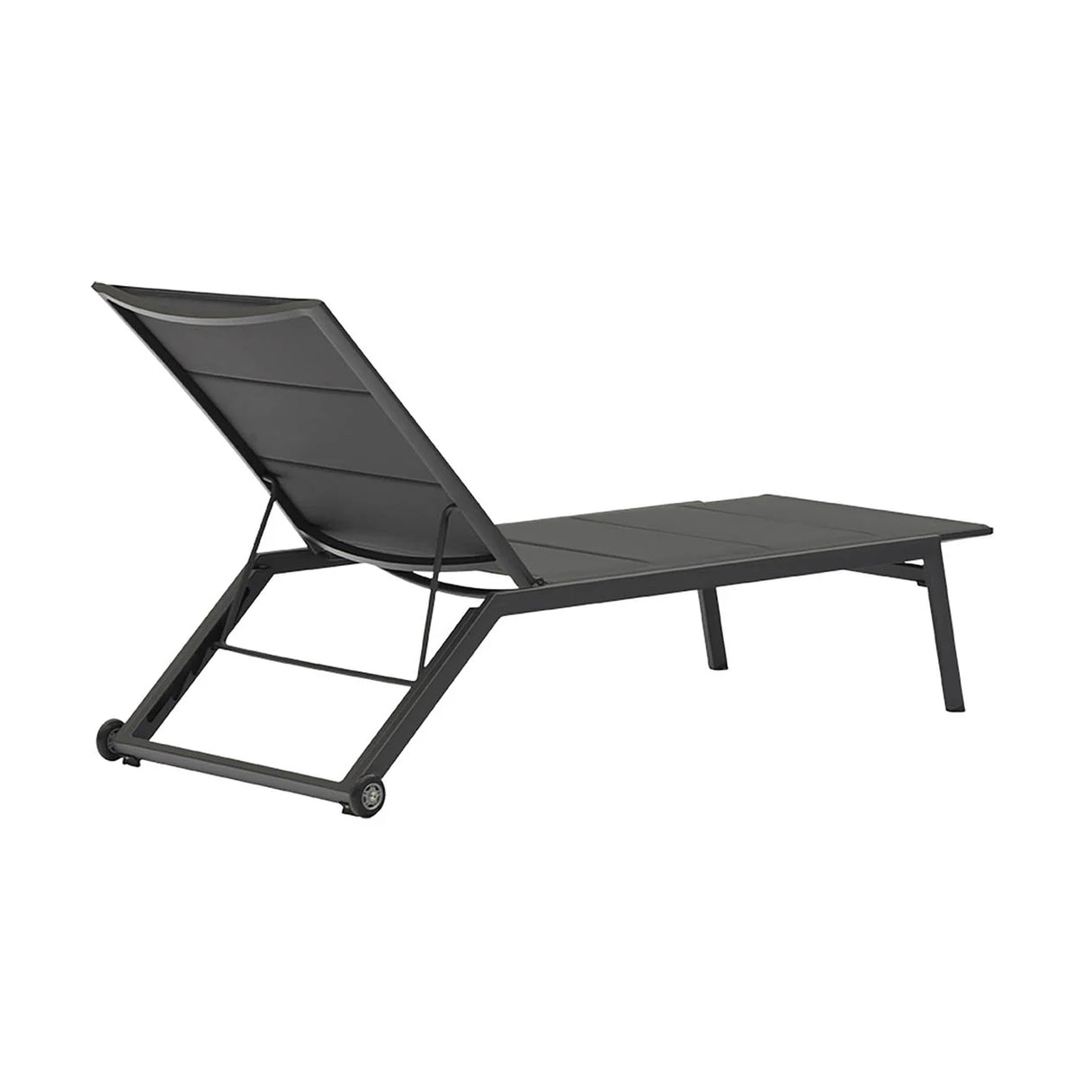 Kent Outdoor Aluminium Sun Lounger in Charcoal/White