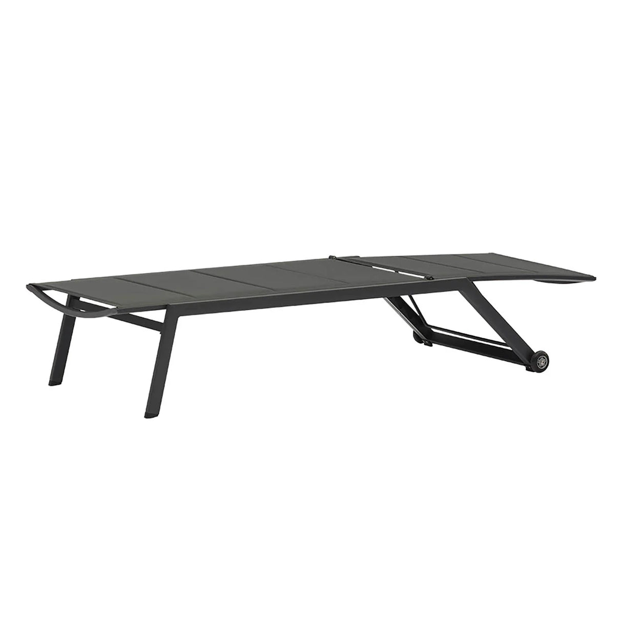 Kent Outdoor Aluminium Sun Lounger in Charcoal/White