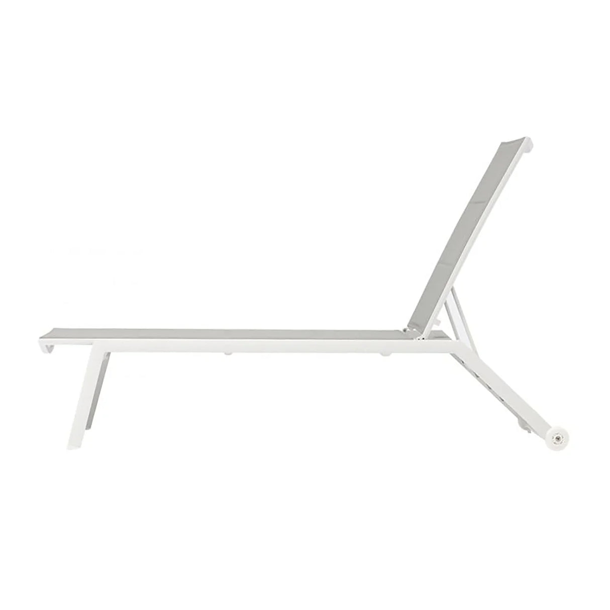 Kent Outdoor Aluminium Sun Lounger in Charcoal/White
