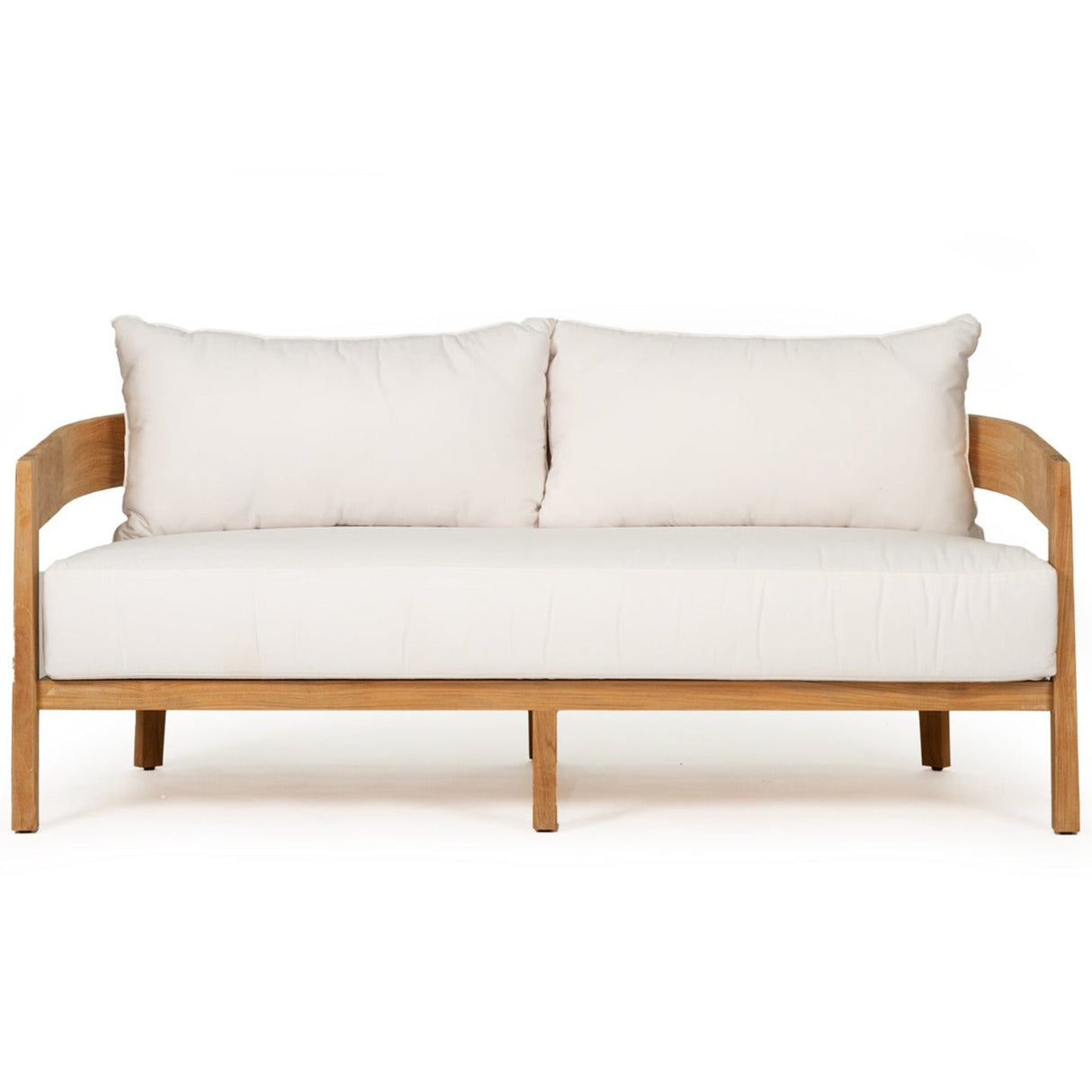 Kingston Teak Outpost Sofa – 2 Seater – Canvas Natural - 1.73m